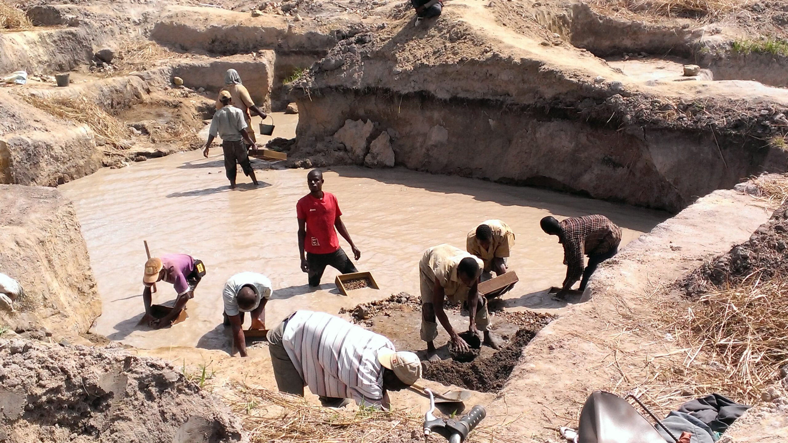 Artisanal Diamond Mine in West Africa (Cote d'Ivoire)