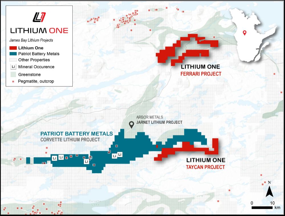 Lithium One projects