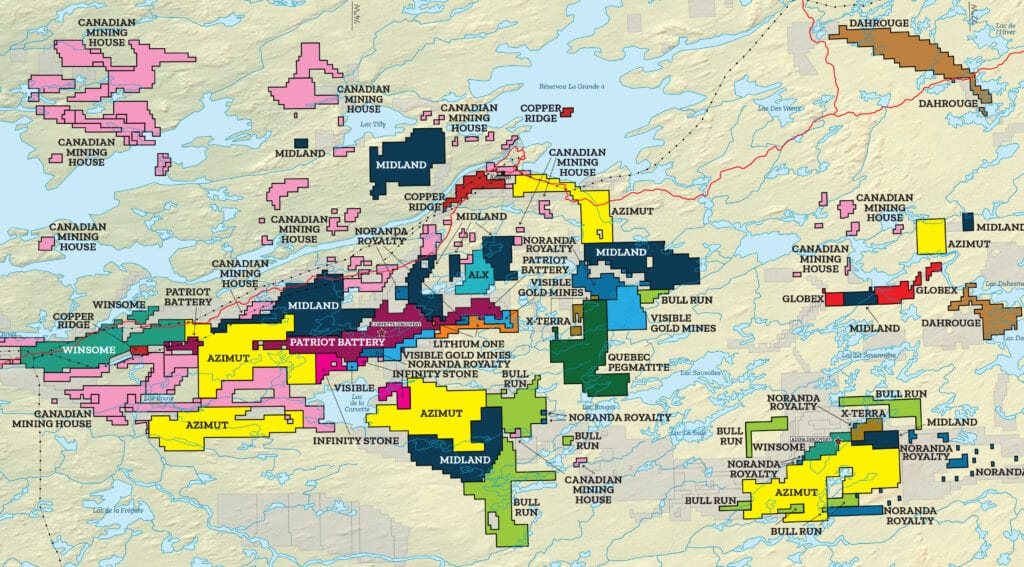 Exploration projects in James Bay, Canada. 